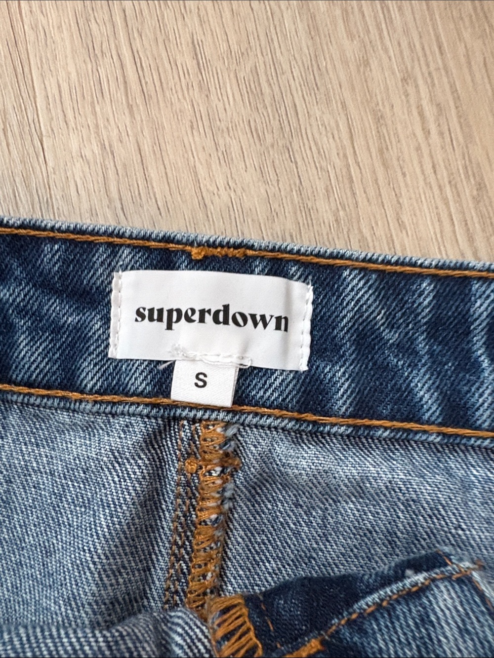 Superdown Abby Slit Denim Mini Skirt Size Small Great Condition festival boho - Picture 2 of 5